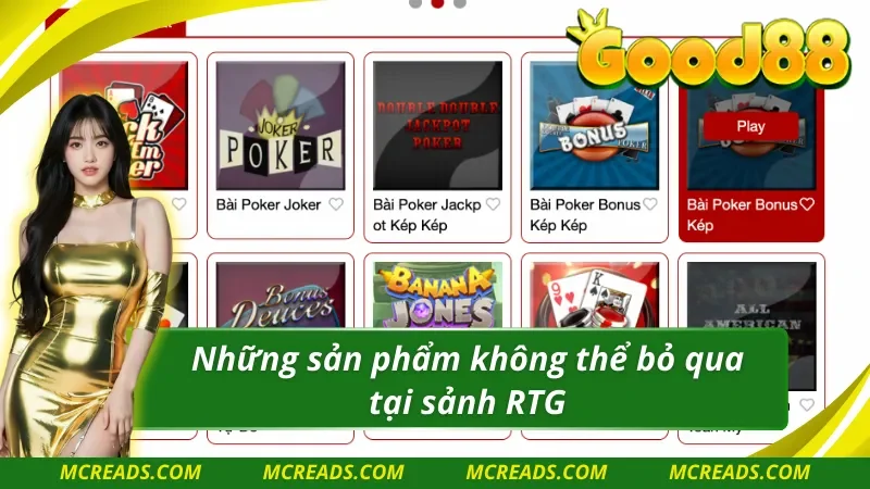 Những siêu phẩm cá cược từ RTG Game Bài 3D